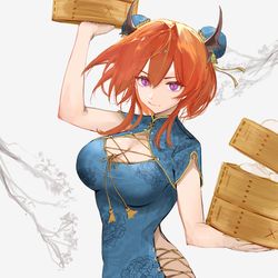 This is a pixiv picture whose title is チーパオスルト.