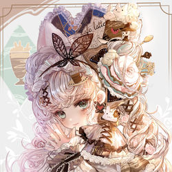This is a pixiv picture whose title is カフェラテの妖精☕ cafe latte fairy.