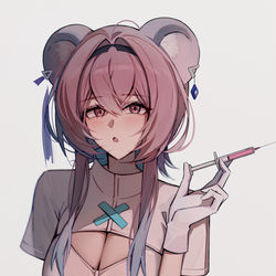 This is a pixiv picture whose title is 鼠鼠打针了！.