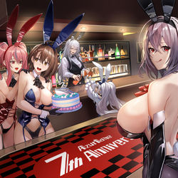 This is a pixiv picture whose title is アズレン７周年.