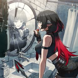 This is a pixiv picture whose title is 【お仕事】鏡とジェーン・ドゥ.