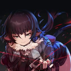 This is a pixiv picture whose title is 「アンタは狩られる側」.
