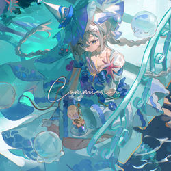 This is a pixiv picture whose title is commission.