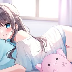 This is a pixiv picture whose title is 「おはよ」.