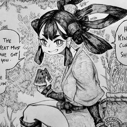 This is a pixiv picture whose title is Sakuna.