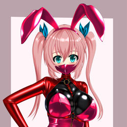 This is a pixiv picture whose title is ぴっちりボンデージバニーちゃん.