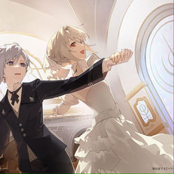 This is a pixiv picture whose title is 【お仕事】俺は全てをパリイする　3巻口絵.