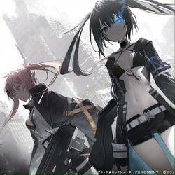 This is a pixiv picture whose title is 【お仕事】ブラック★ロックシューター ユズキ　エリシュカ.