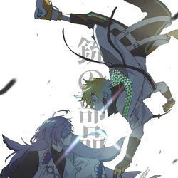 This is a pixiv picture whose title is covered by.