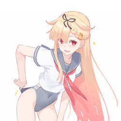 This is a pixiv picture whose title is 競泳夕立.