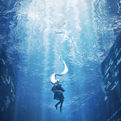 This is a pixiv picture whose title is 海を撒いて.