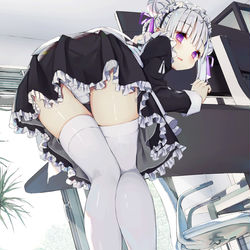 This is a pixiv picture whose title is 下から後ろから.
