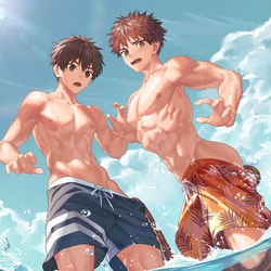 This is a pixiv picture whose title is 残暑見舞い.