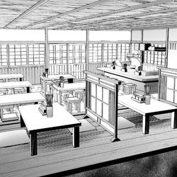 This is a pixiv picture whose title is 和風飲み屋3D素材.