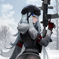 This is a pixiv picture whose title is HK416 ❄️.