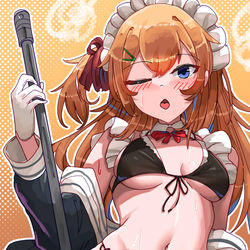 This is a pixiv picture whose title is Mashiro Bikini Maid.