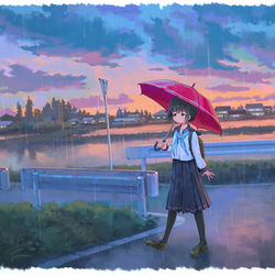 This is a pixiv picture whose title is 帰り.