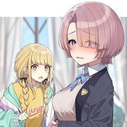 This is a pixiv picture whose title is 何かを忘れた麻央ちゃん先輩.