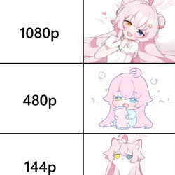 This is a pixiv picture whose title is 1080p - 480p - ??? 🤔.
