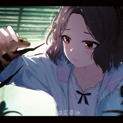 This is a pixiv picture whose title is tomo酱和千代丸.