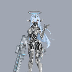 This is a pixiv picture whose title is B74机娘设定图.