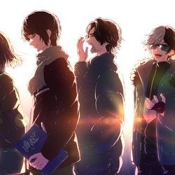 This is a pixiv picture whose title is 『帰路』.
