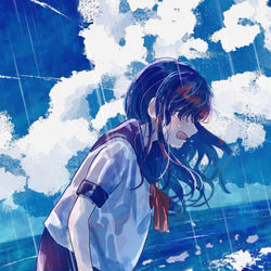 This is a pixiv picture whose title is 本当は叫びたかった.