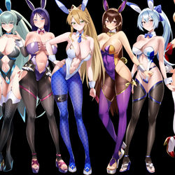This is a pixiv picture whose title is All bunny.