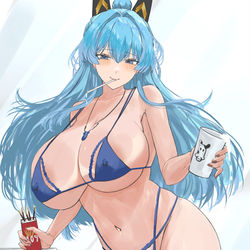 This is a pixiv picture whose title is ヘルム水着.