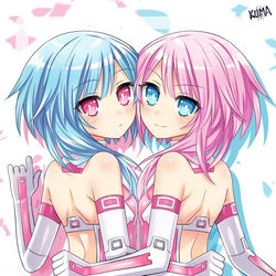 This is a pixiv picture whose title is Rom and Ram.
