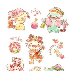 This is a pixiv picture whose title is Alola Holiday Style🌺🍨🍍✨.