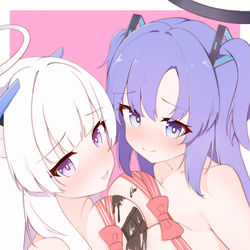 This is a pixiv picture whose title is 诺亚和优香.