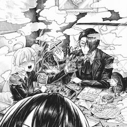 This is a pixiv picture whose title is 이상의 고발 - 호드의 강제 독서모임 / イサンの告発.