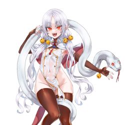 This is a pixiv picture whose title is 白蛇チャイナ服.