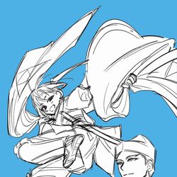 This is a pixiv picture whose title is にげわか２.
