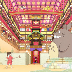 This is a pixiv picture whose title is 千尋VSトトロ.