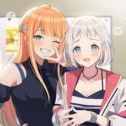 This is a pixiv picture whose title is 衣装交換.