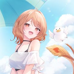 This is a pixiv picture whose title is Skeb 164 火乃鳥めら様.