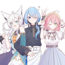This is a pixiv picture whose title is 両手に花.