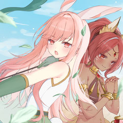 This is a pixiv picture whose title is ライカとサテラ.