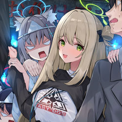 This is a pixiv picture whose title is 怖かったら私に抱きついてください♡.
