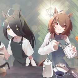 This is a pixiv picture whose title is カフェ風01世代.