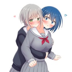 This is a pixiv picture whose title is ぎゅ💚💙.