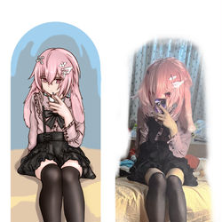 This is a pixiv picture whose title is 地雷系安赛尔-写真练习.