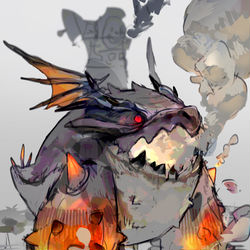 This is a pixiv picture whose title is デーモン（電波人間のRPG）.