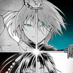 This is a pixiv picture whose title is 交錯.