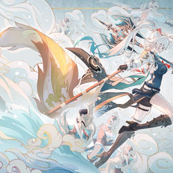 This is a pixiv picture whose title is 天击.
