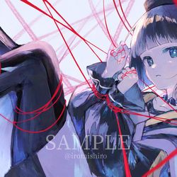 This is a pixiv picture whose title is 【お仕事絵】歌ってみたMVイラスト.