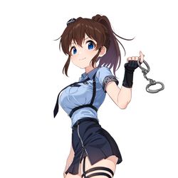 This is a pixiv picture whose title is 飢えた人を逮捕する警察.