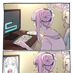 This is a pixiv picture whose title is ディスプレイ？クラッシャーミカ.